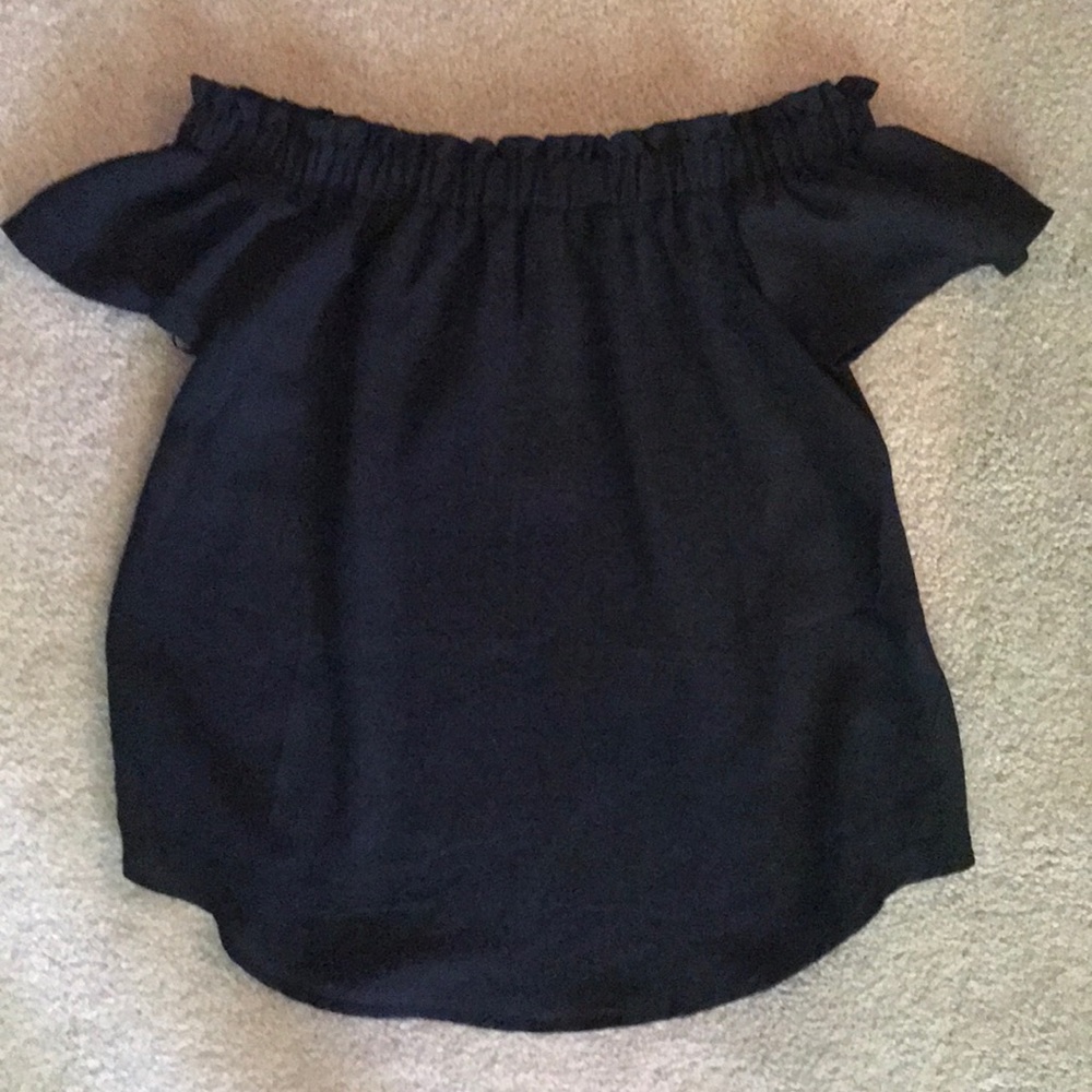 NWT Black Off-the-Shoulder Top